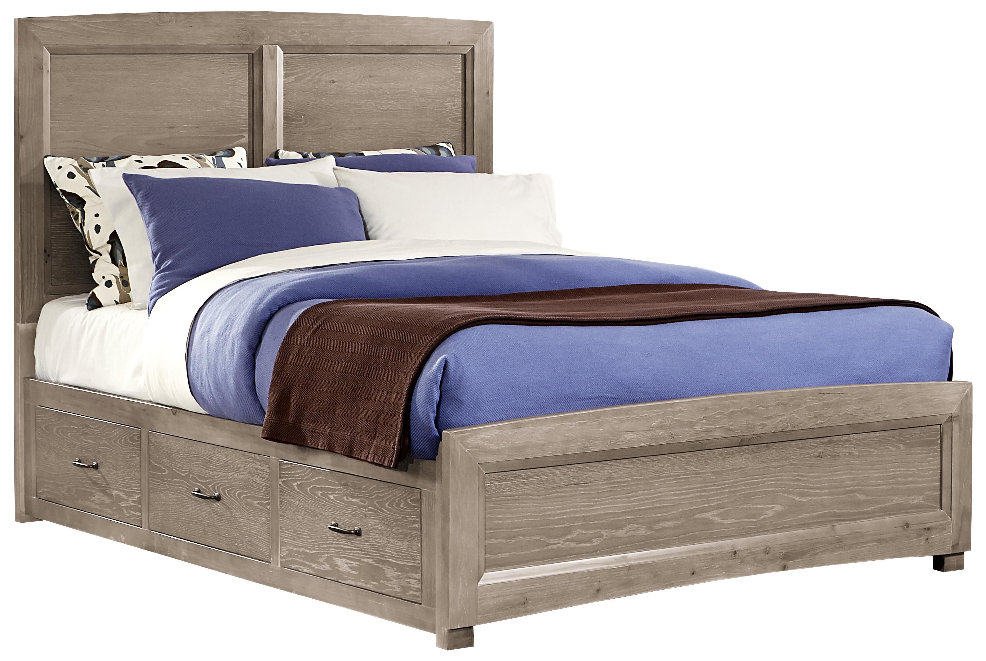 Vaughan Bassett Transitions Queen Panel Bed with 2 Side Storage Units